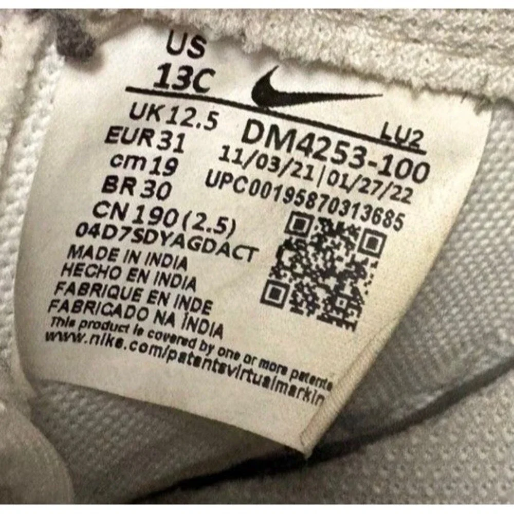 Size 13C Nike Force 1 LV8 PS Have A Nike Day AF1 White Preschool DM4253-100